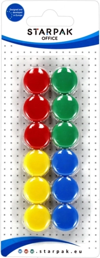 Kleurrijke magneten set 22 mm - 12 stuks