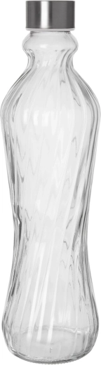 Glazen fles met metalen schroefdop 0,98 l