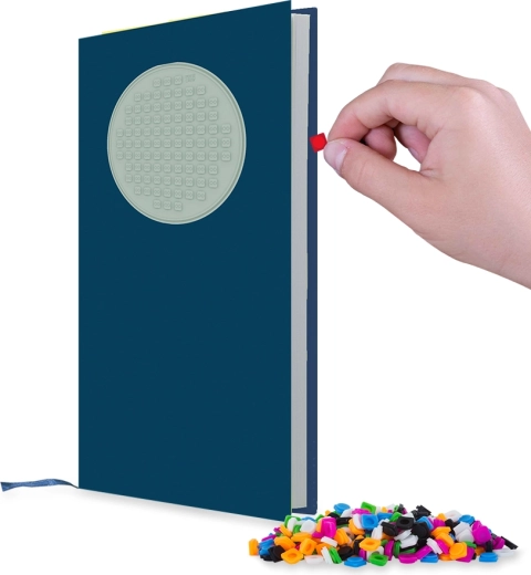 PIXIE CREW blauw dagboek A5 met rond creatief paneel