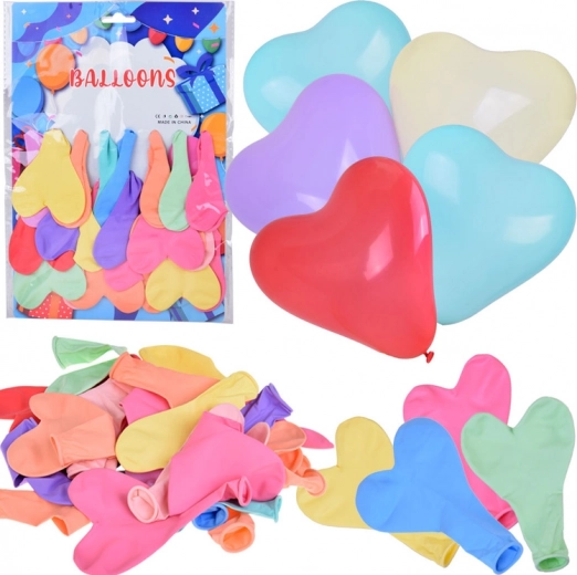 Set hartvormige ballonnen 24 stuks