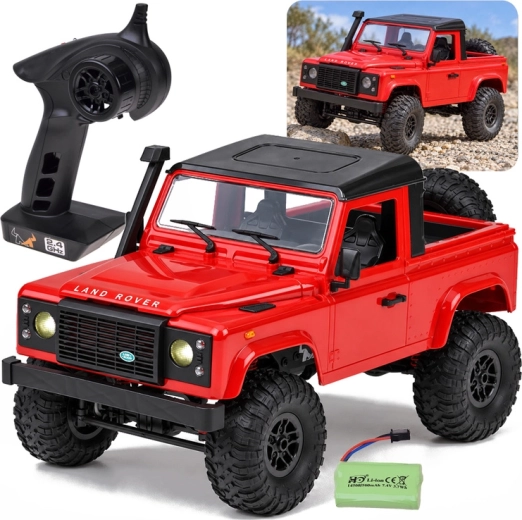 Radiografisch bestuurd terreinmodel Land Rover Defender Pickup 4x4 op schaal 1:12