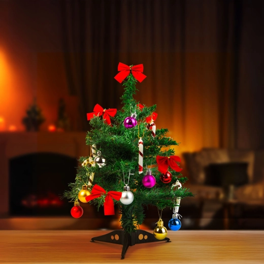 Kunstkerstboom met versieringen 40 cm