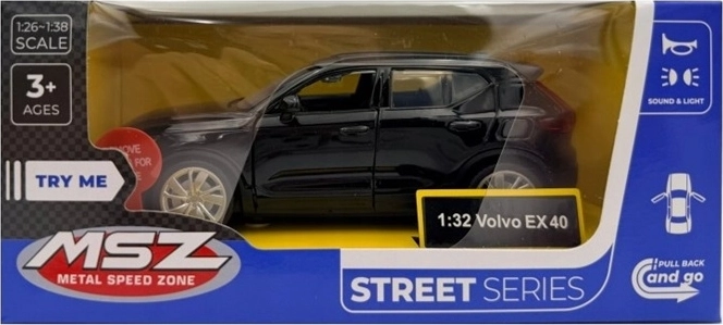 MSZ-model Volvo EX40 met licht- en geluidseffecten, zwart