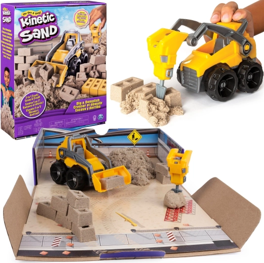 Spin Master Kinetic Sand bouwzandbak met kiepwagen 545 g