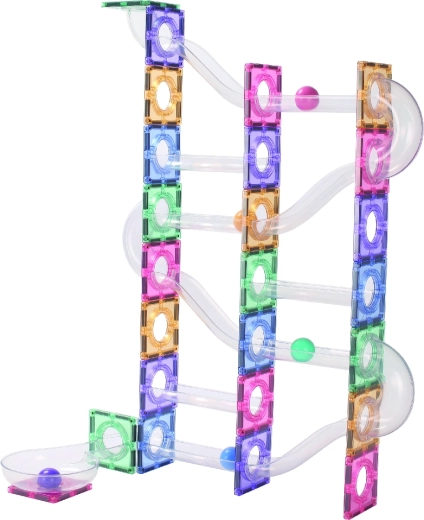 Cleverclixx Clever Pack pastel magnetische knikkerbaan 110 stuks