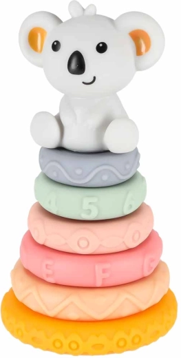Piramide met ringen en koala voor de eerste bouwpogingen