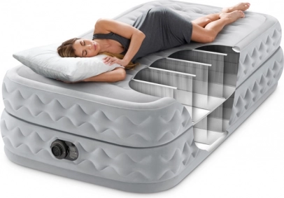 Opblaasbaar bed Dura-Beam Twin met geïntegreerde pomp