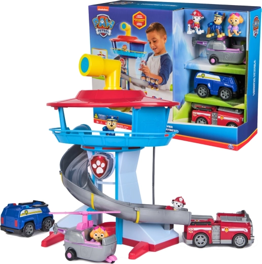 PAW Patrol uitkijktoren met licht, geluid, voertuigen en figuren