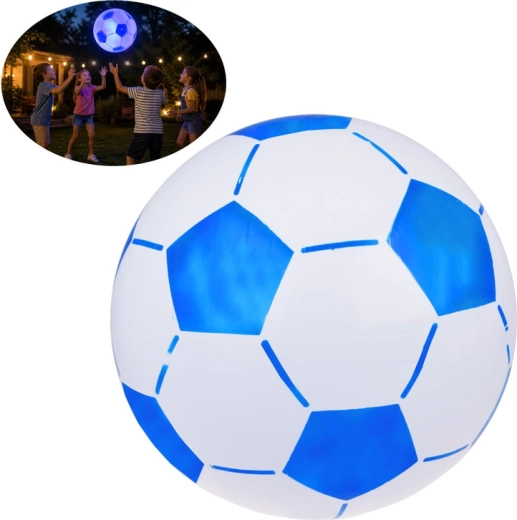 Opblaasbare LED-bal voor kinderen 45 cm, lichtgevend blauw-rood