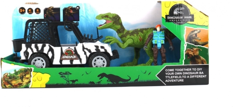 Dinosaurusset met auto