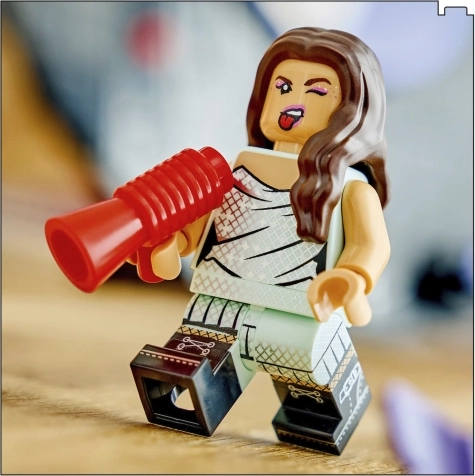 Minifiguur van Olivia Rodrigo met accessoires
