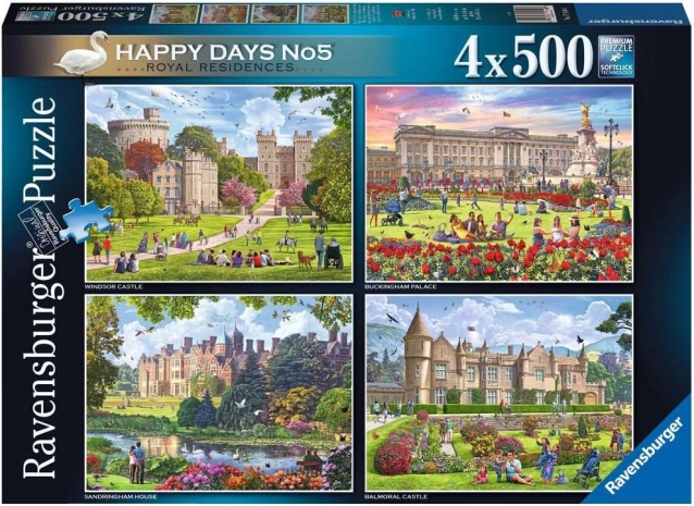 Ravensburger puzzel Koninklijke residenties Verenigd Koninkrijk 4x500 stukjes