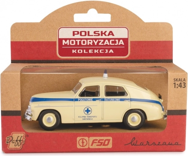 Rijdend model PRL Warszawa ambulance 1:43
