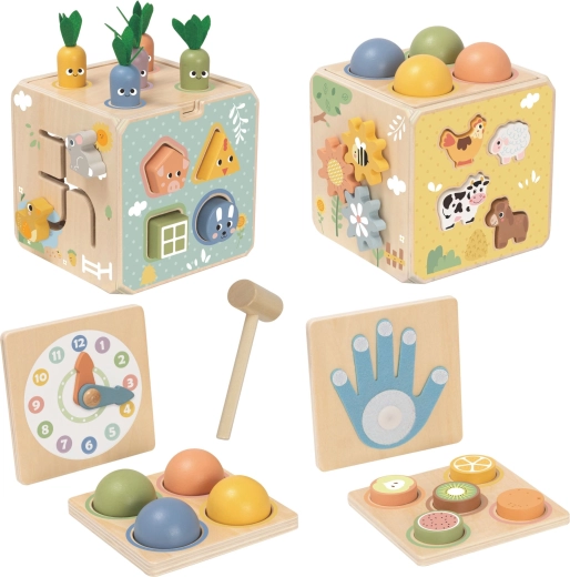 Veilig hout, pastelkleuren en 27 onderdelen