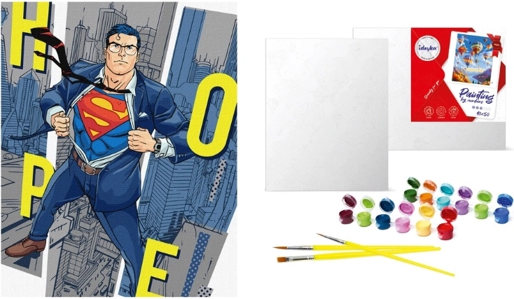 Schilderen op nummer Warner Bros. Superman: hoop 40 × 50 cm