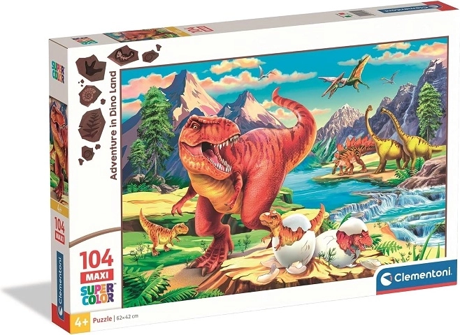 Clementoni maxi puzzel 104 Adventure in Dino