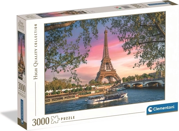Clementoni puzzel High Quality Collection Iron Lady in roze tinten, 3000 stukjes