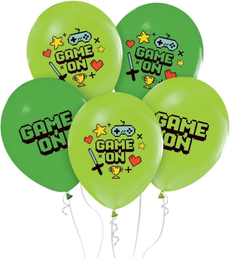 Latexballonnen Game On - 5 stuks