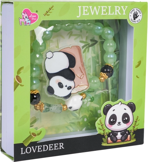 Kindersieradenset Panda groen