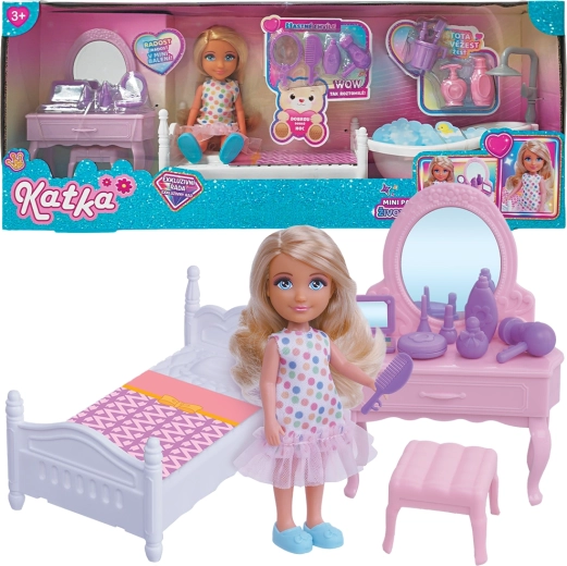 Pop Katka met badkamer en accessoires