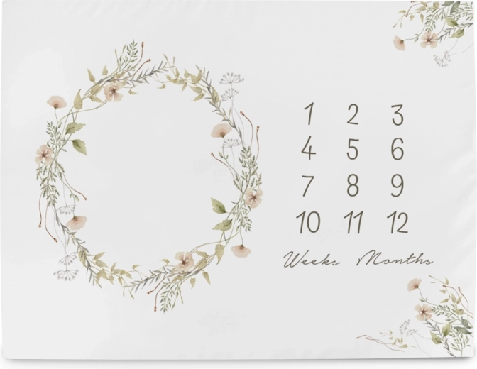 Ceba Baby mijlpaal-fotomat basic summer flowers 92 × 72 cm