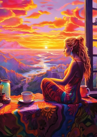 Puzzle ART PUZZLE Zalig uitzicht 1000 stukjes