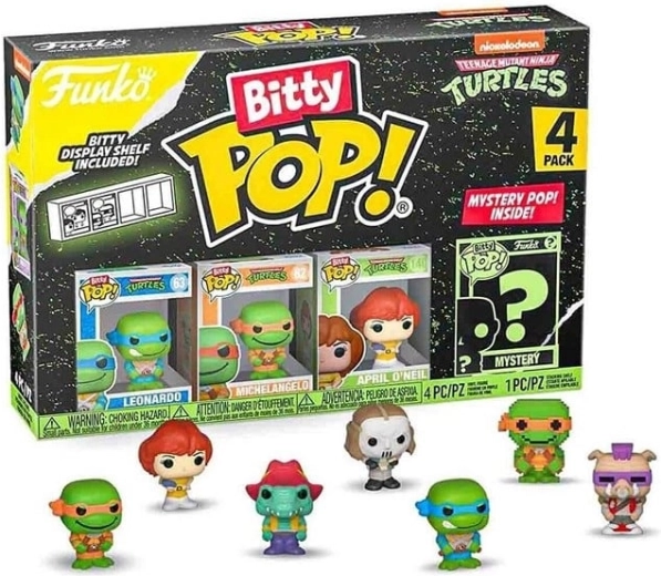 Funko Bitty POP! Teenage Mutant Ninja Turtles Leonardo - verpakking met 4 figuurtjes