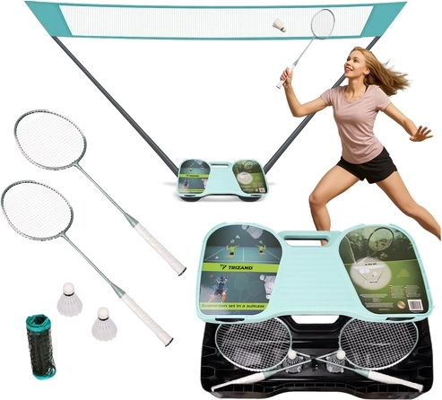 Badmintonset in koffer Trizand
