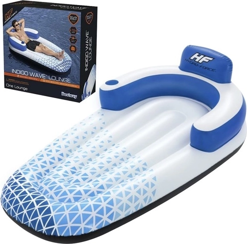 Opblaasbaar ligbed Bestway met rugleuning