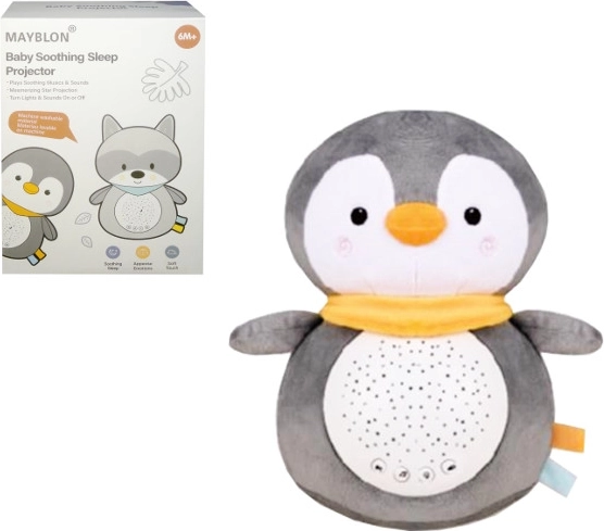 Pluche projector pinguïn voor baby’s