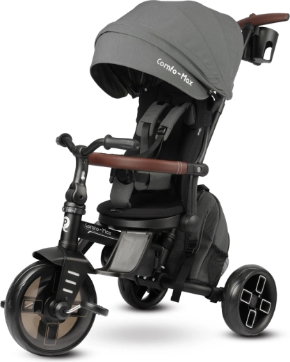 QPLAY driewieler comfo max 7-in-1 grijs