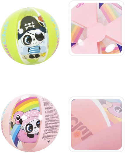 Schattige panda- en regenboogmotieven