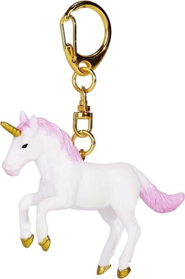 Sleutelhanger Eenhoorn met Roze Manen en Staart