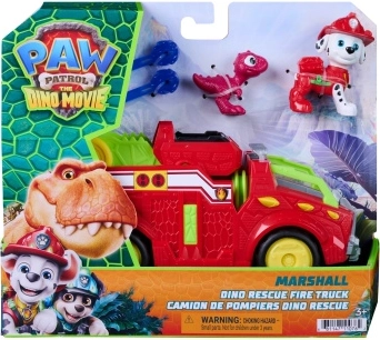 PAW Patrol: Dino Rescue – Marshalls brandweerwagen Dino Rescue met figuren en projectielen