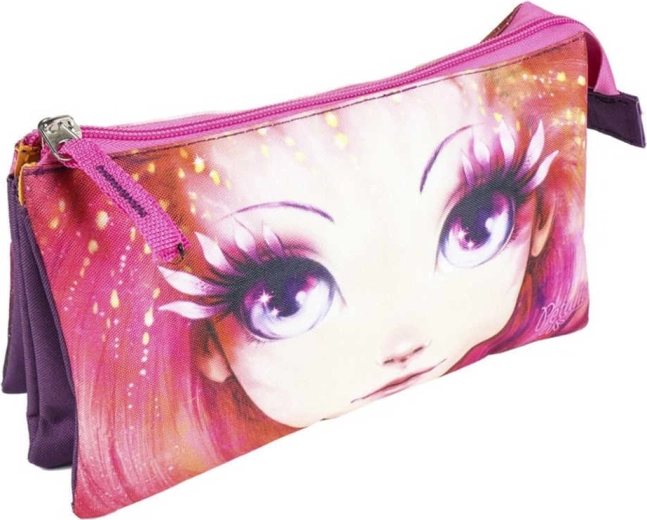 Schooletui voor meisjes Nebulous met ritssluiting en 3 vakjes 23 × 13 cm - 1 stuk