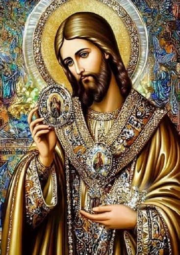 Norimpex diamond painting – icoon van de Heilige Jezus 30 × 40 cm