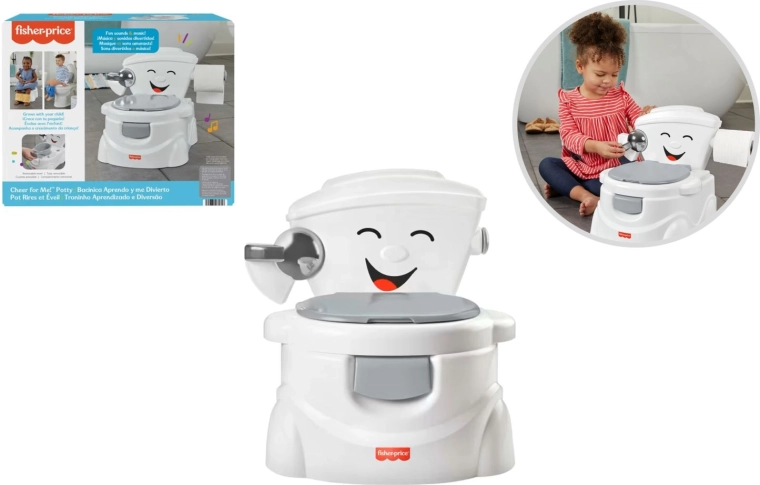 Fisher-Price interactieve kinderpot in de vorm van een toilet met geluiden