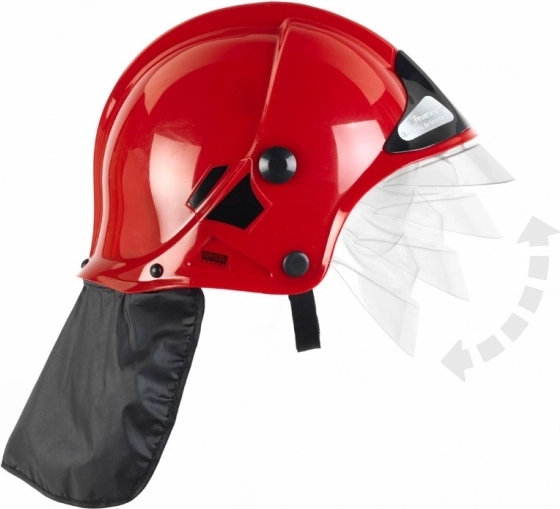 Kinderbrandweerhelm MSA met opklapbaar vizier – rood