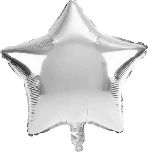 Folieballon ster groot zilverkleurig 55 cm