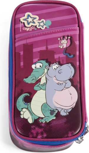 NICI etui Krokodil en Nijlpaard groen