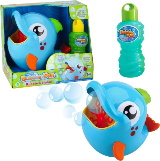Dolfijn-zeepbelmachine met navulling 236 ml – Bubble Fun