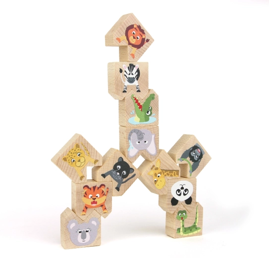Milaniwood houten balanceerspel met wilde dieren
