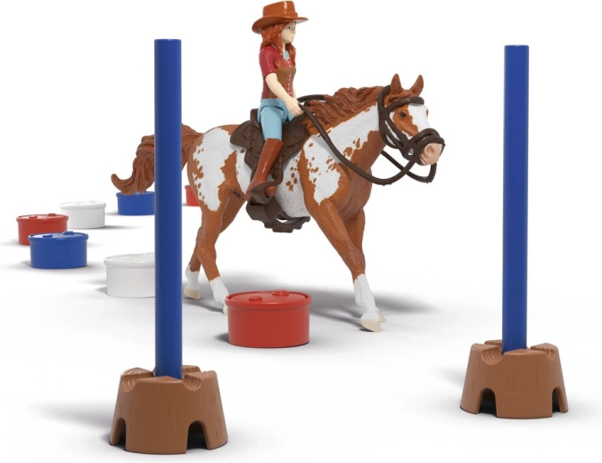 Training voor barrel racing en werken met hindernissen