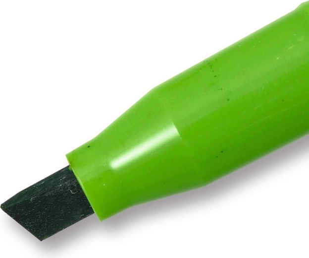 Afgeschuinde punt voor zowel dunne als brede streken