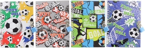 Dagboek met slot voetbal