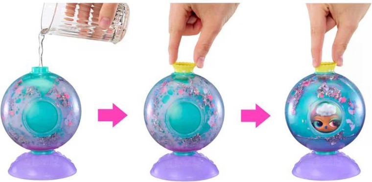 Bubbelende onthulling van de verrassing