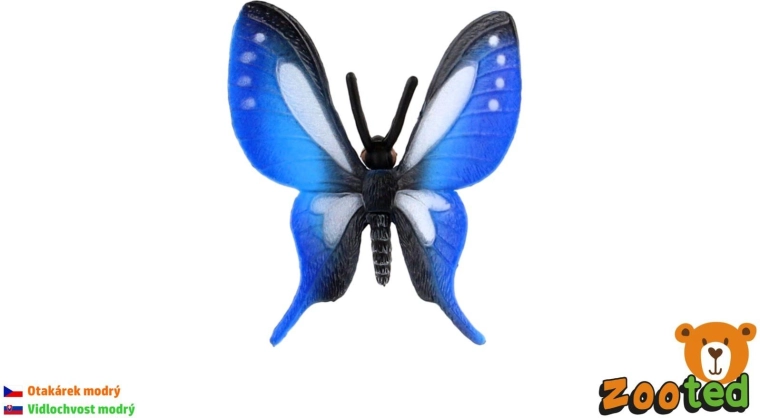 Figuur van de tropische blauwe vlinder Papilio Zooted - 1 stuk