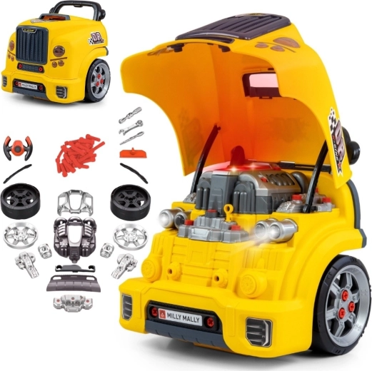Milly Mally N-gine demonteerbare motor en werkplaats – geel