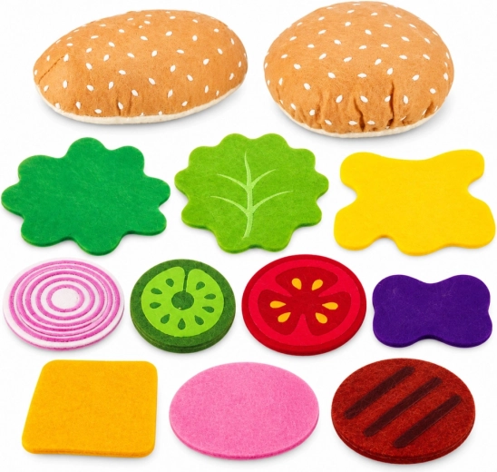 Stel hamburgers samen naar eigen fantasie