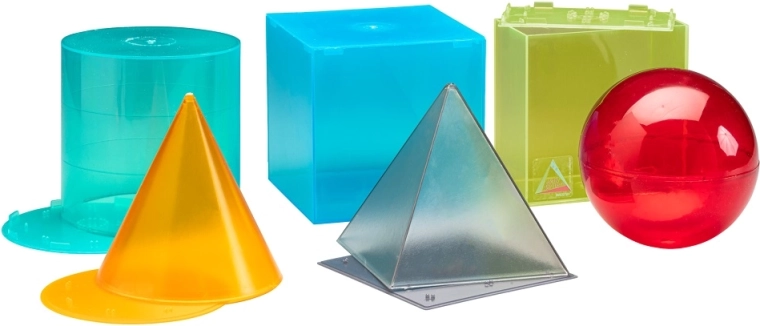 Wissner transparante set geometrische lichamen 6 stuks